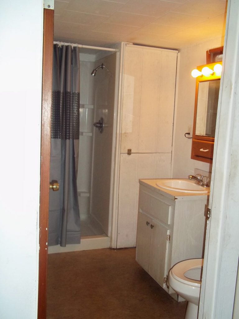 Bathroom with standing shower